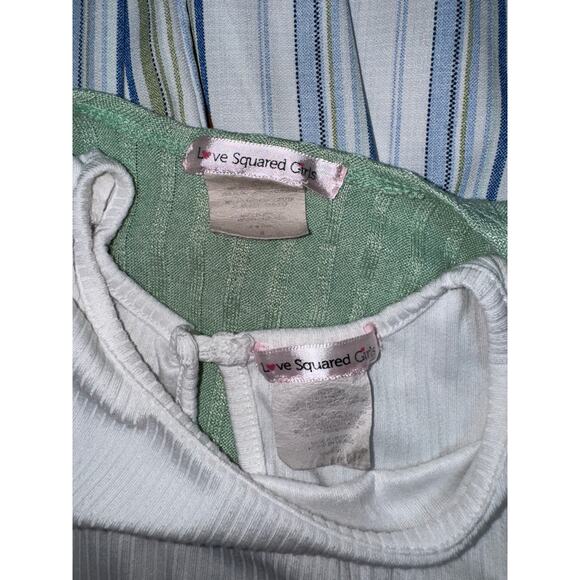 Love Squared Girls Boho Stripe Romper & Open Front Cardigan Vest, Size 8 - Picture 3 of 4